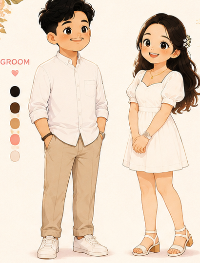การ์ตูนคู่บ่าวสาว